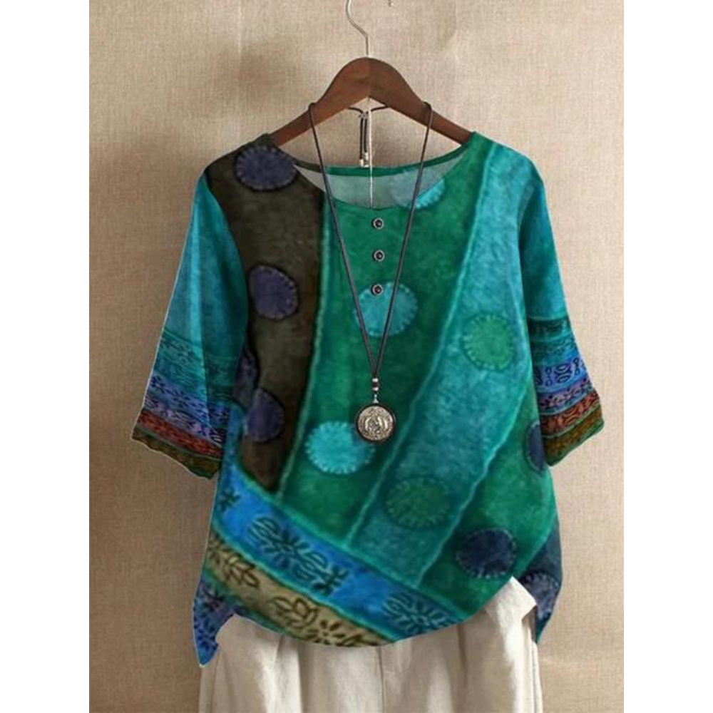 Fiona | Colorful Bohemian Top