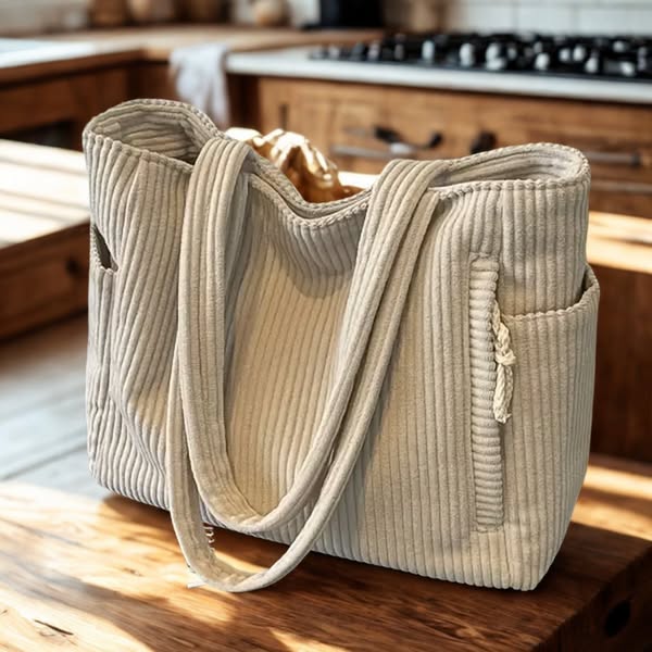 Siena | Textured Ribbed Shopper Bag