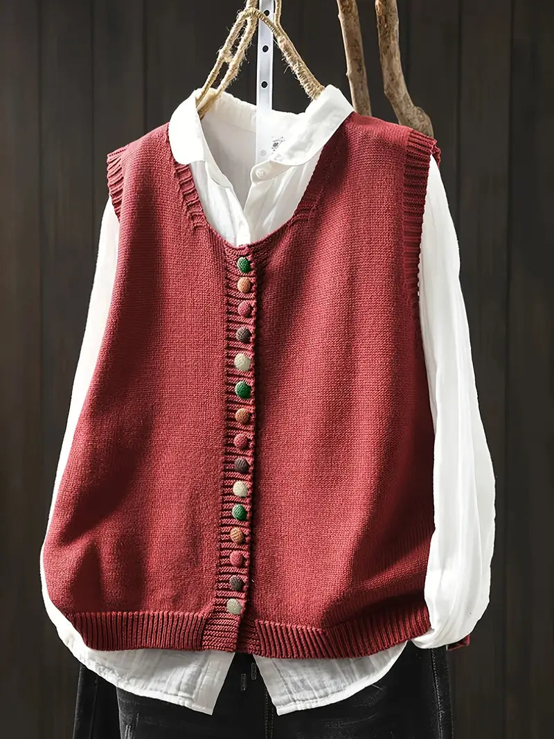 Thyra | Sleeveless Knitted Vest