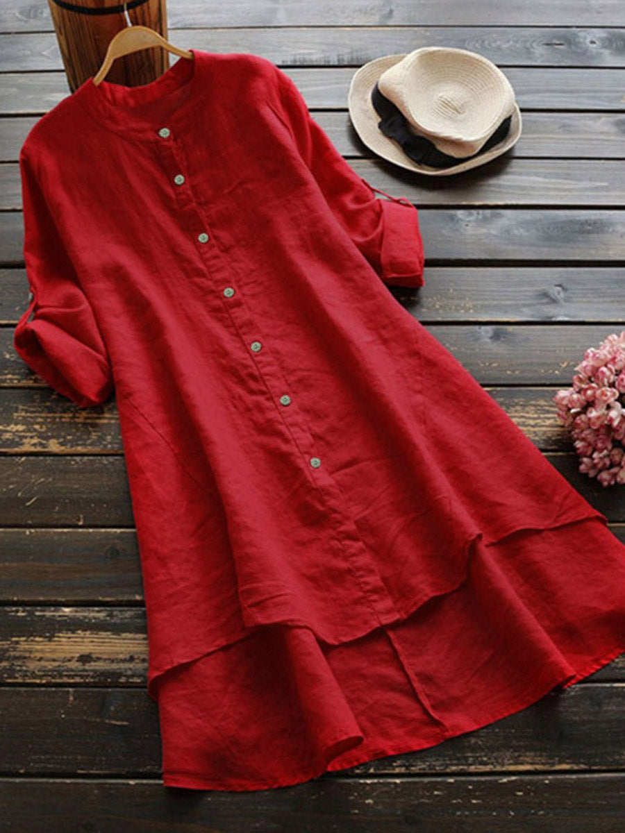 Cara | Relaxed Linen Shirt Dress