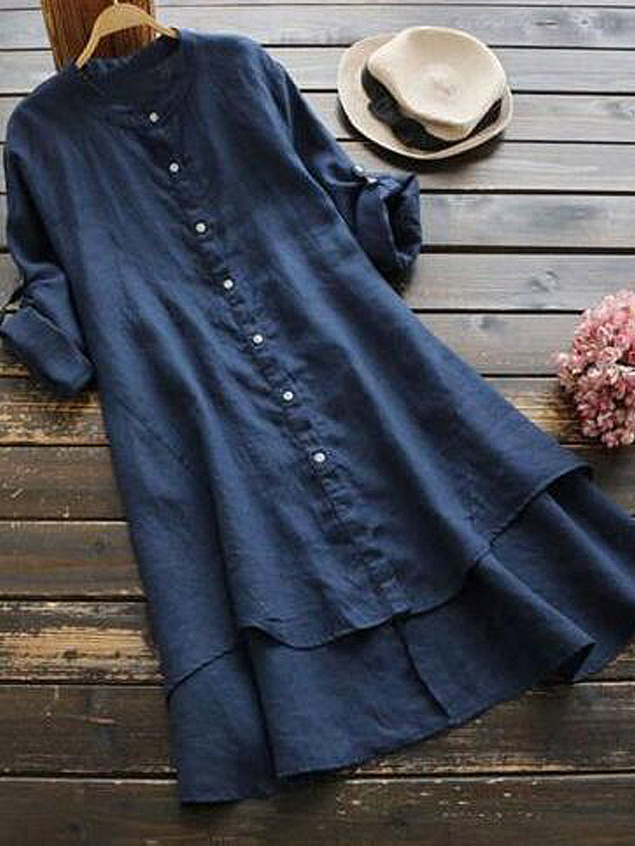 Cara | Relaxed Linen Shirt Dress