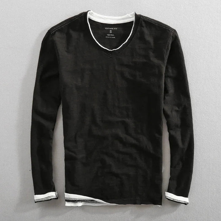 Renor | Essential Daily V-Neck Long Sleeve Tee