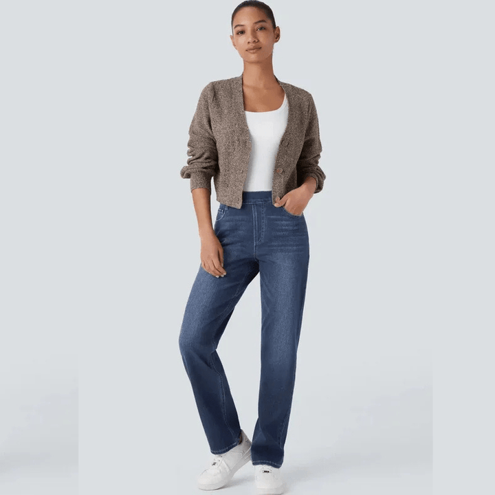 Genese | Elastic and comfortable high-waisted trousers