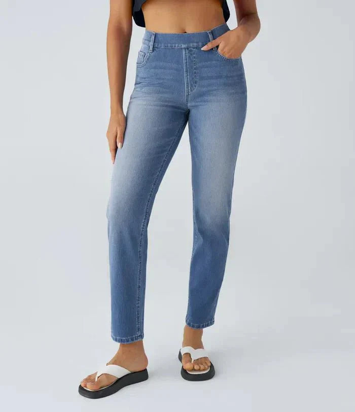 Genese | Elastic and comfortable high-waisted trousers