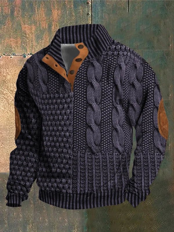 Davor | Cozy Printed Knit Sweater
