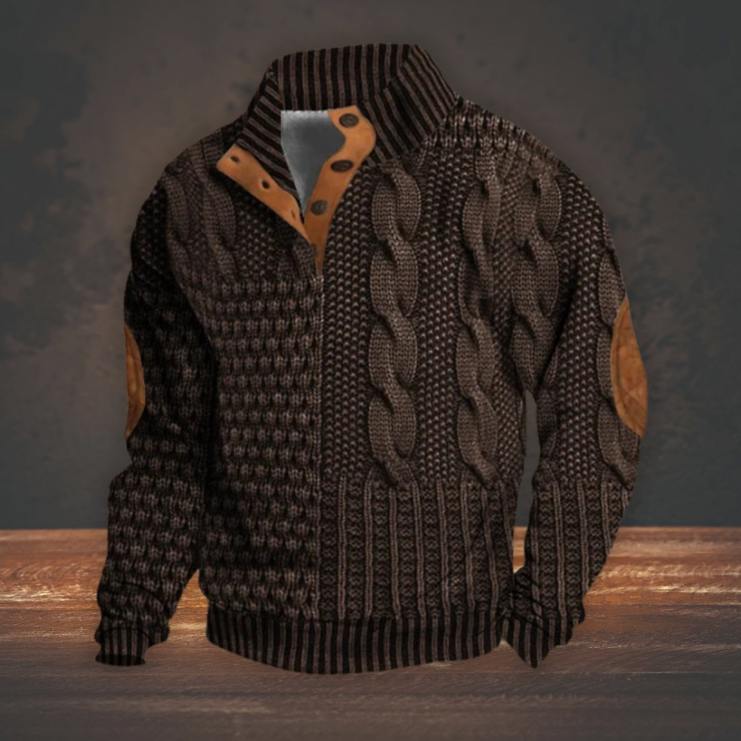 Davor | Cozy Printed Knit Sweater