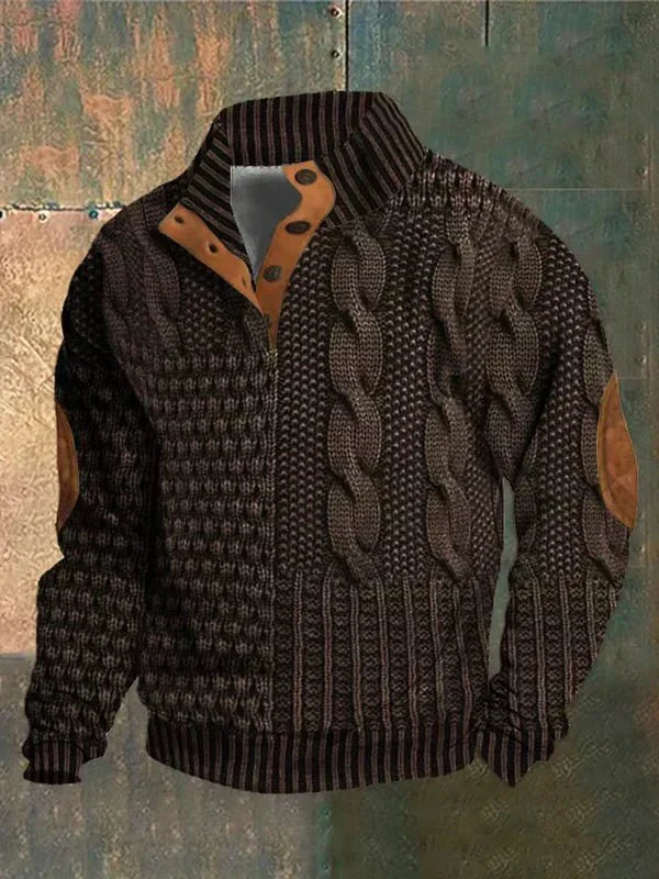 Davor | Cozy Printed Knit Sweater