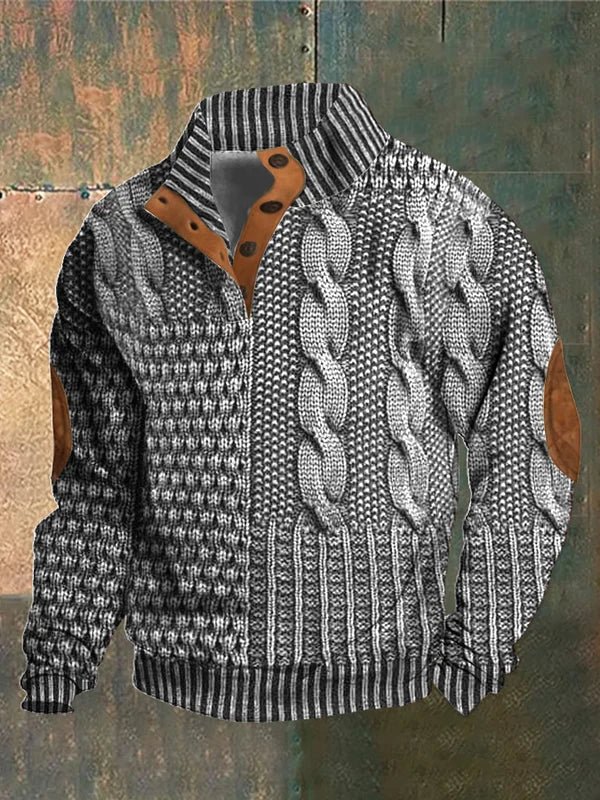 Davor | Cozy Printed Knit Sweater