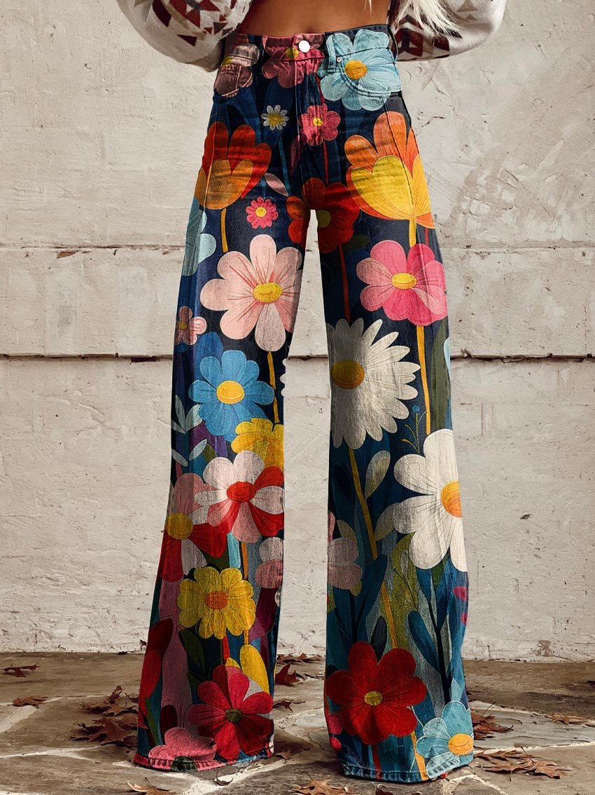 Haley | Elegant Floral Trousers