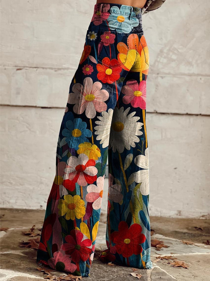 Haley | Elegant Floral Trousers