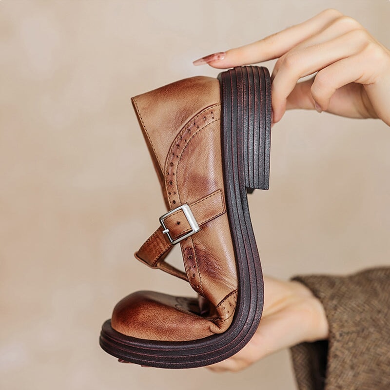 Mesra | Elegant Leather Mary Jane Shoes